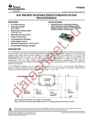 PTN78020AAZ datasheet  